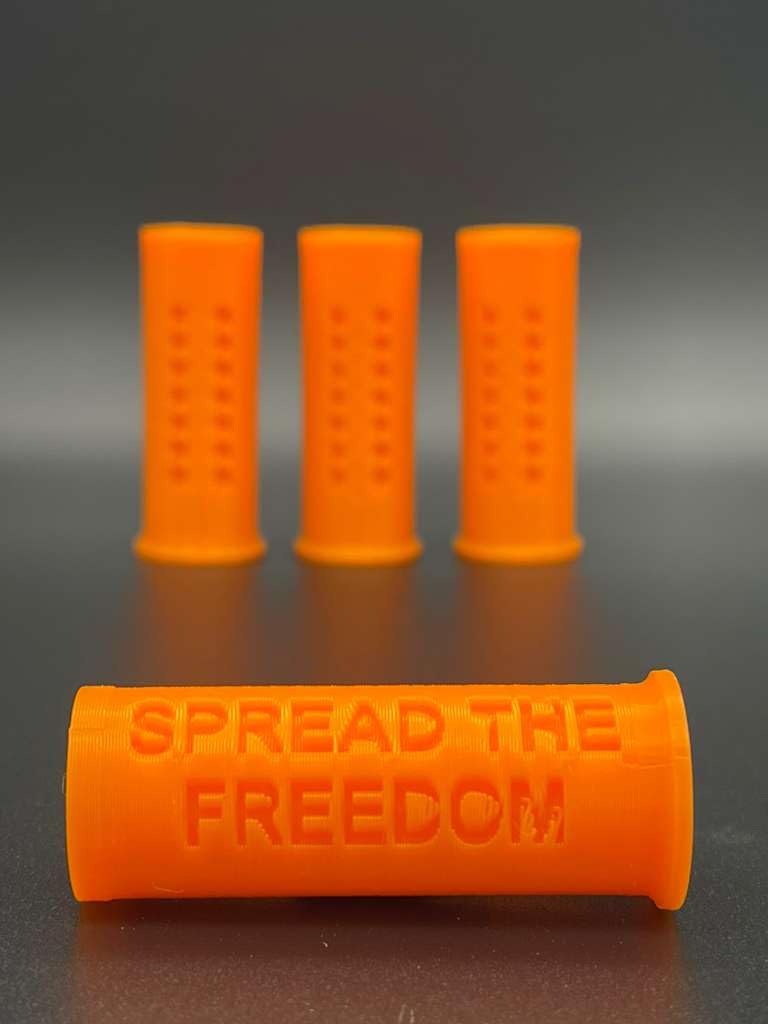 TechStudio3D 12-Gauge Dummy Rounds – Durable & Reusable Snap Caps for Safe Dry Practice (Orange – 5 Pack)