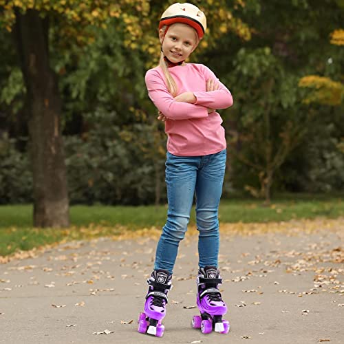 METROLLER Girls Women Adult Teen Roller Skates Purple Large-Youth & Adult (Size 4-7 Men / 5-8 Women)