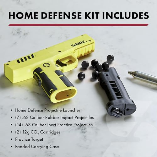 Home Defense Projectile Launcher Kit - Large Size with 7 Impact Projectiles