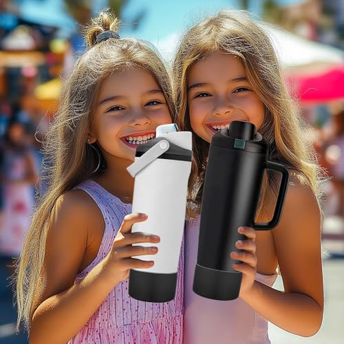 Silicone Protective Boots for Owala 30oz & 40oz Bottles - Non-Slip & Scratch-Resistant (Black)