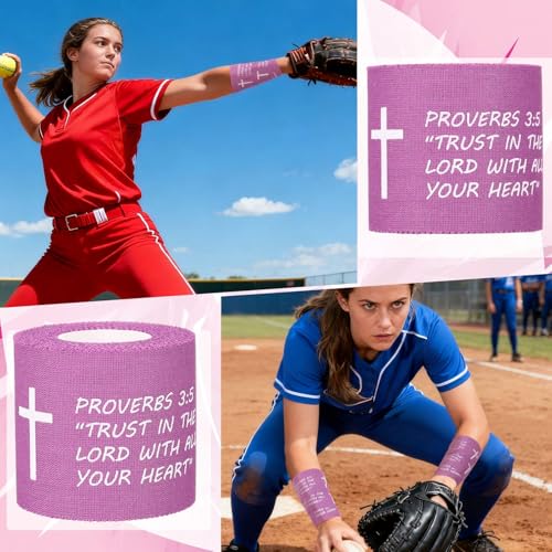 Christian Cross Athletic Tape - 2in x 23ft, Purple Proverbs