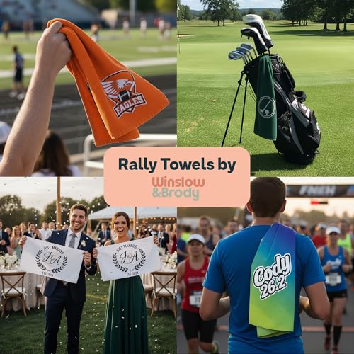 Custom Microfiber Rally Towels - 25 Pack, Personalized Designs
