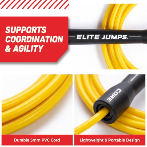 EliteSRS Pastel Pink 5mm PVC Adjustable Jump Rope for Fitness & Cardio