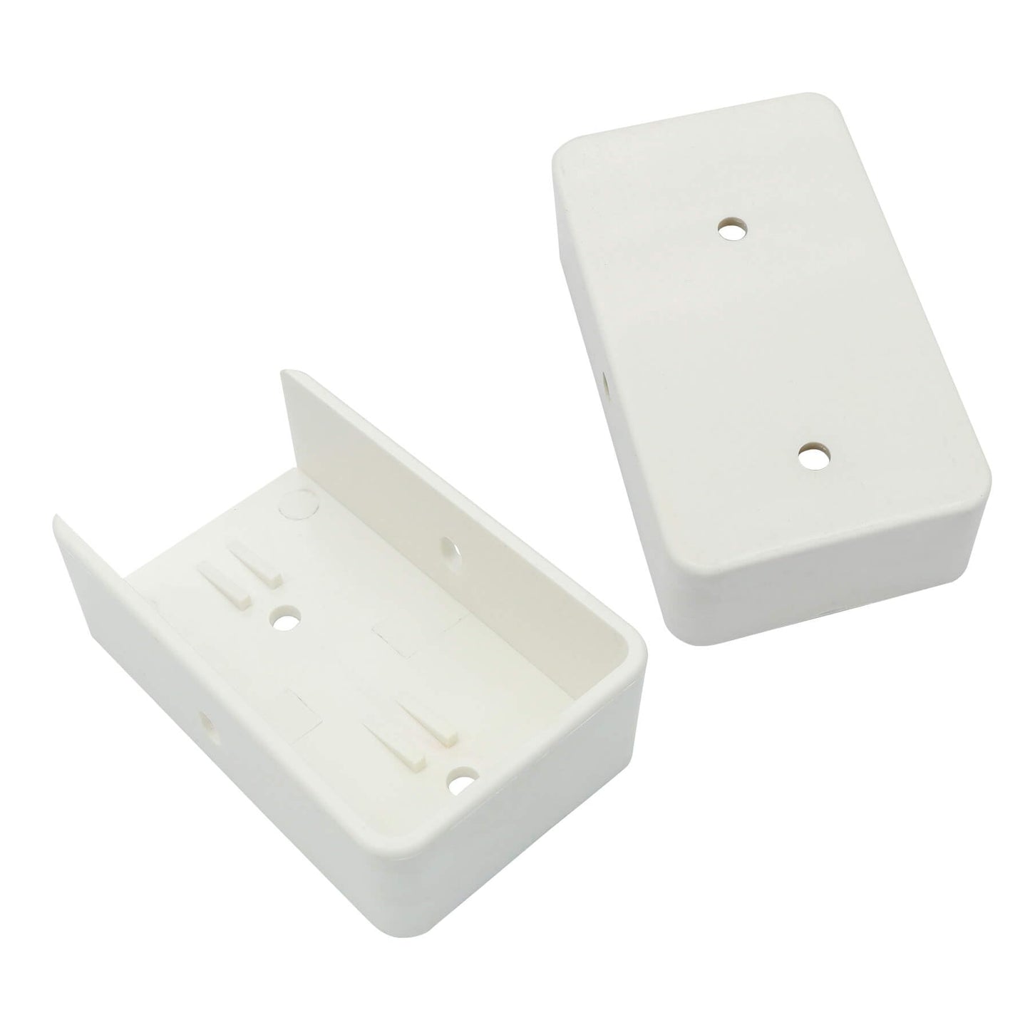 Aiwaiufu 2″ x 3.5″ Vinyl Fence Brackets, Slotted Handrail Bracket Kit with Screws for Decking Railing, Mount to Wall or Other Vertical Flat Surface, Pack of 4