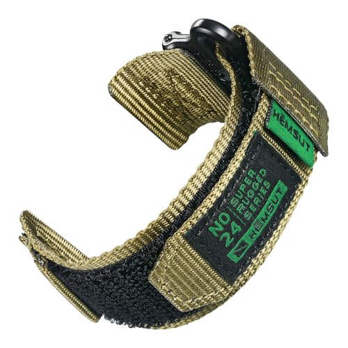 Green 22mm Quick Release Nylon Watch Band for Amazfit, Garmin & More - Large 6.6''-9.0''