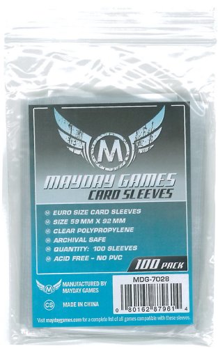 59 x 92 mm Euro Card Game Sleeves - Pack of 100