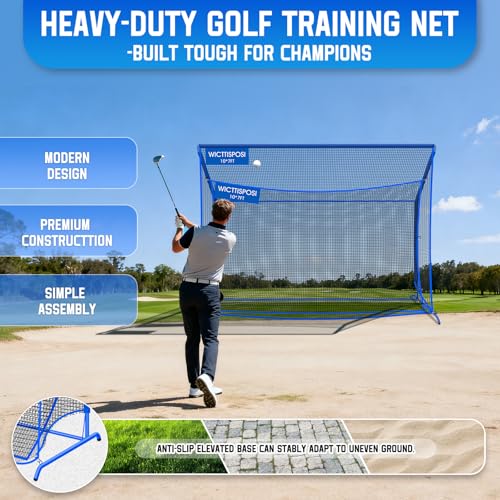 10ft x 7ft Golf Net with Extra Striking Net - Heavy Duty for Indoor & Outdoor Practice