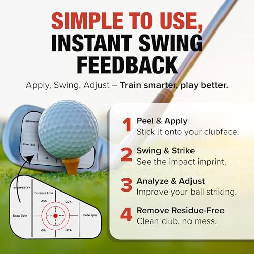 Golf Club Impact Tape Training Stickers - Mixed Club Set (240 Pack)