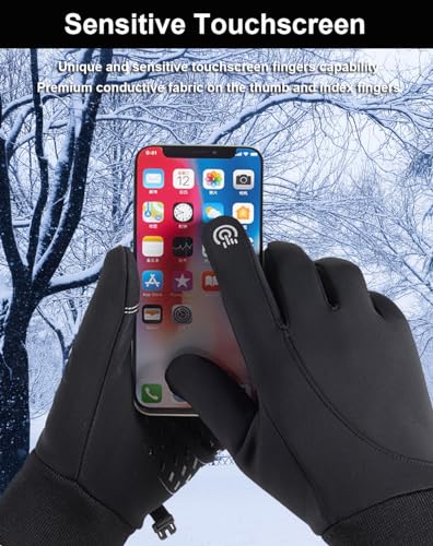 Sensitive Touchscreen Winter Gloves - Large Black