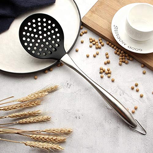 Silicone Wok Skimmer - Non-Scratch Slotted Spoon for Cooking
