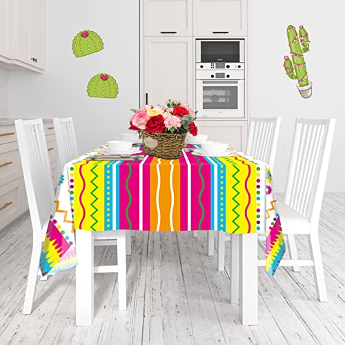 Fiesta Party Tablecloths - 3 Pack Disposable 54x108 Inch