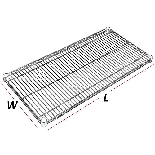 Nexel Additional Wire Shelf for Wire Shelving Units, 600-800 lb Capacity, 18"W x 36"L, Chrome Finish