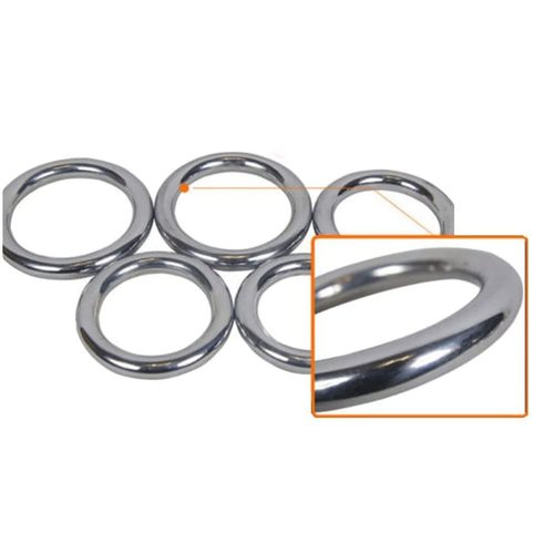A Pair 2 Pcs Wing Chun Stainless Ring YeWen Sau Sticky Hand Strength Training Stainless Steel Ring Wing Tsun Siu Lum Ring Kung Fu (Silver White, 2.95'')