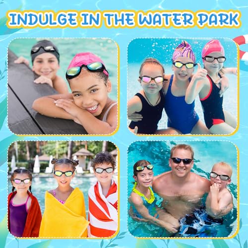 Flutesan 3 Pack Adult & Kid Swimming Goggles - Classic Color, 6.3 x 1.8 Inches