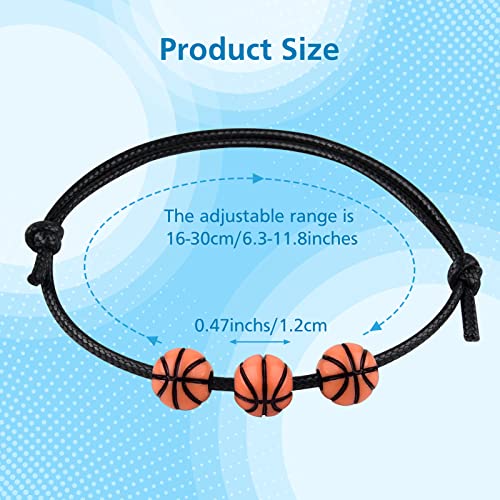Basketball Bracelets - 24 Pcs Adjustable Sports Theme for Kids