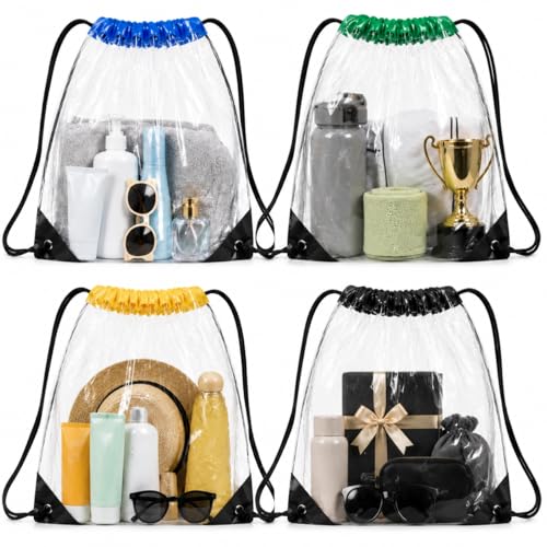 Clear Drawstring Backpack - Stadium Approved 4PCS Set
