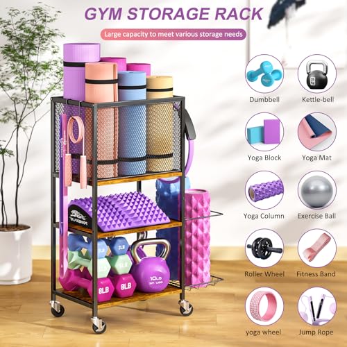 3 Tier Dumbbell Rack and Yoga Mat Storage Organizer