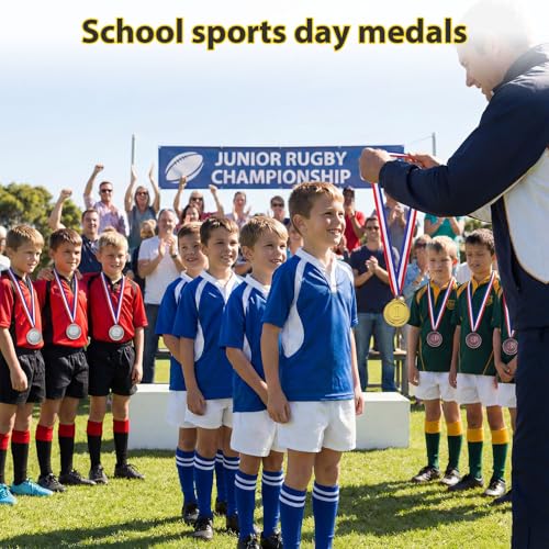 2-Inch Medal Set - 12 PCS Gold Silver Bronze Awards for Sports, Spelling Bees, Competitions