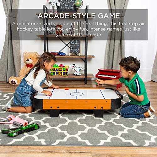 Portable Tabletop Air Hockey Table - Brown