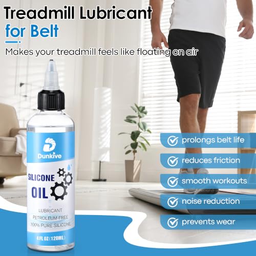 Treadmill Lubricant - 4oz Silicone Oil with 24inch Applicator