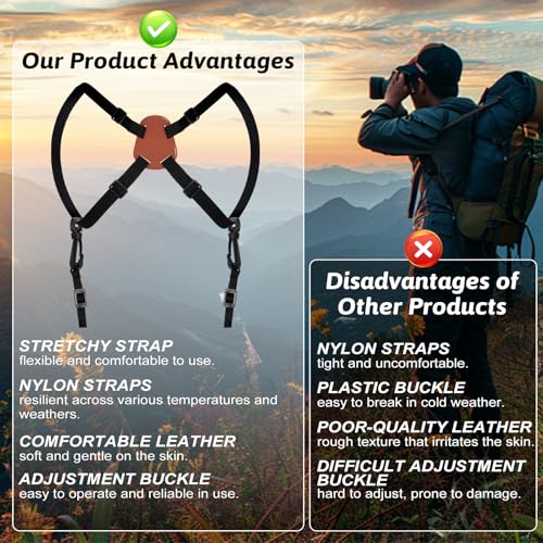 Universal Binocular Harness Strap - Chest Carrier for Cameras & Optics