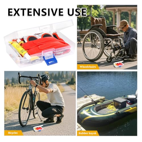 80-Piece Bike Tire Repair Kit with Self-Adhesive Patches