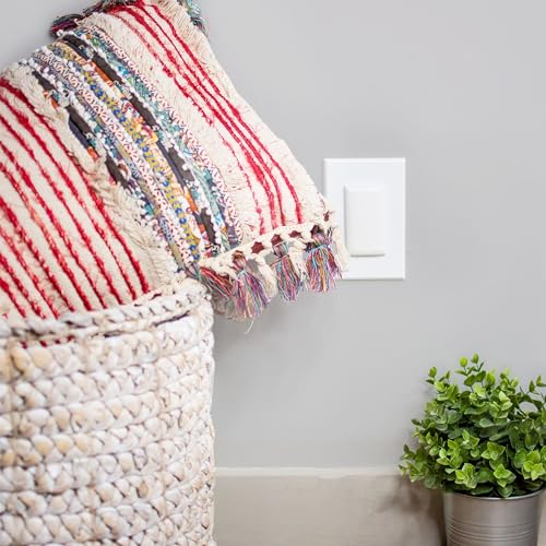 Qdos Safety StayPut Double Outlet Plug Cover - One Plug Covers both Outlets! Secure Fit and Beveled Edges Prevent Small Fingers from Removing Unlike Other Products| Fits All Outlets | 6 pack | White