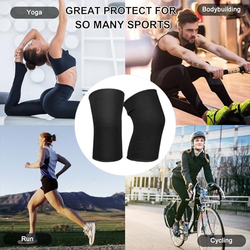 Knee Compression Sleeve - Medium Black Knee Brace Support