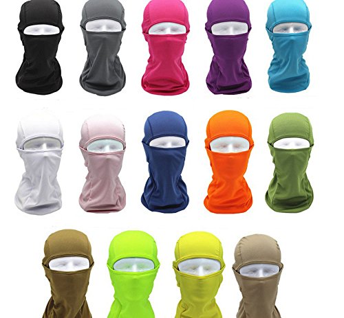 7-in-1 Balaclava Face Mask - Windproof Neck Warmer, Black 40x22CM
