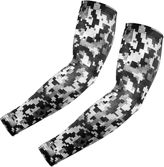 Compression Arm Sleeve for Baseball - Gray Camo, Youth Small