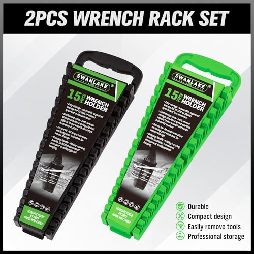 SWANLAKE Wrench Organizer Set, 30-Piece Wrenches Holder Set Includes Metric & SAE Wrench (30PCS WRENCH HOLDER)