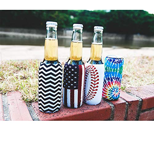 12oz Slim Beer Can Cooler Sleeves - 4 Pack Neoprene Insulators