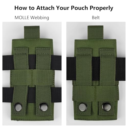 Tactical Molle Water Bottle Pouch - Army Green with Upgraded Straps