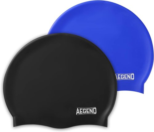 Aegend Kids Swim Cap - Waterproof Durable Silicone for Ages 3-15 | Comfortable Fit for Long or Short Hair