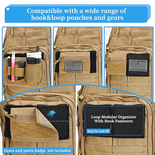 Molle Patch Panel - Hook & Loop Tactical Badge Holder 2-Pack Black 4"x4"