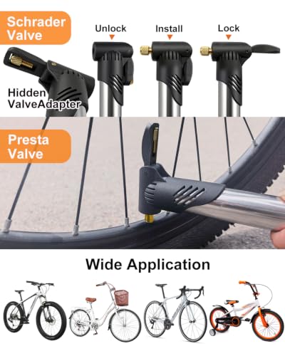 Bike Frame Bag with Repair Kit - Black - 16-in-1 Multitool & Pump