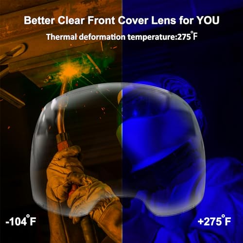 5Pack 0700000802 Clear Front Cover Lens,Replaceable ESAB Sentinel A50 Lens,3.94" x 2.36" Viewing Lens,Clear Polycarbonate Outer Lid Lens,Compatible with ESAB Sentinel A50 Welding Helmet 0700000800.