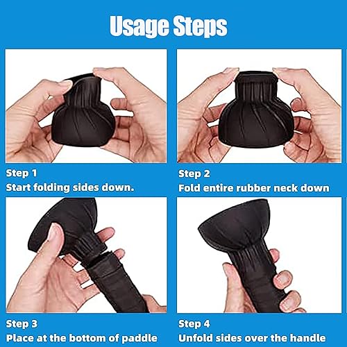 Pickleball Ball Retriever - Silicone Paddle Picker - Black - 1 Pack