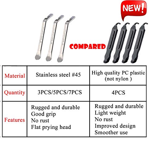 Premium Stainless Steel Bicycle Tire Levers - 3 Pcs Set