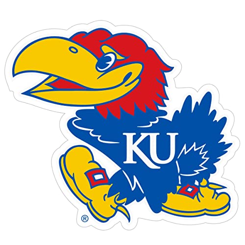 Kansas Jayhawks 8-Inch Outdoor Auto Decal - Team Colors