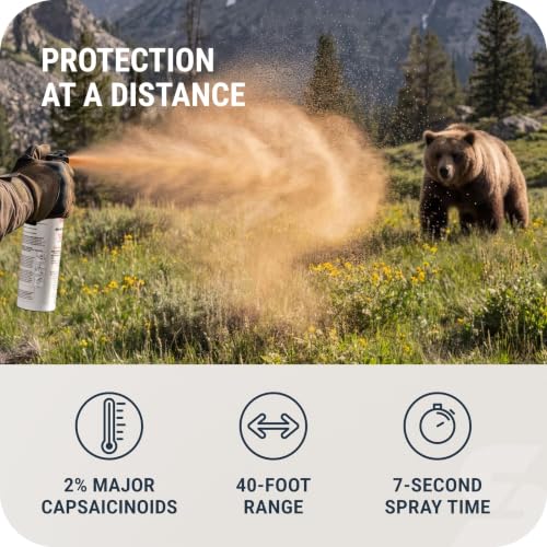 SABRE Frontiersman MAX Bear & Mountain Lion Spray 7.9 oz with Chest Holster, EPA Registered