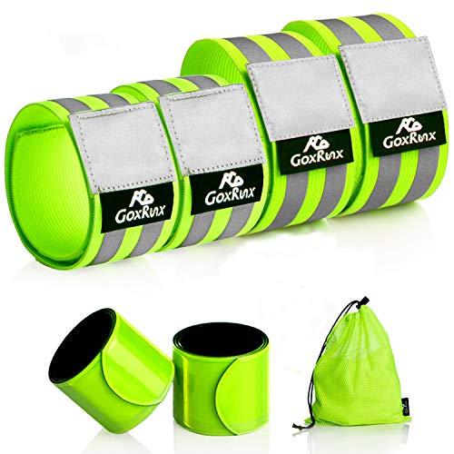 Adjustable Reflective Bands for Night Running - 6 Pack