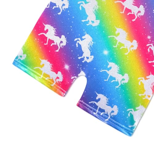 Gymnastics Leotard for Girls - Rainbow Horse, 3-4T