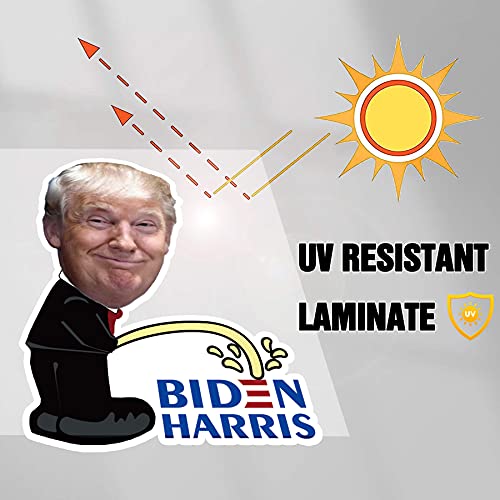 Trump Pissing on Biden Harris Bumper Stickers - 2 Pack