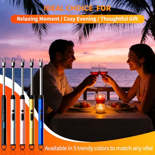 Rechargeable Type C Electric Lighters - 2 Pack, Rosegold