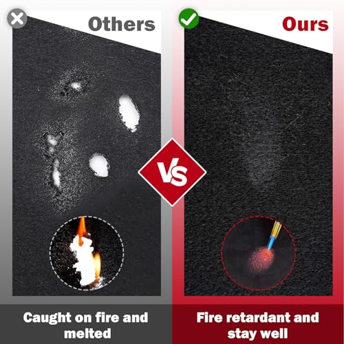 kanhiro Carbon Felt Welding Blanket Fireproof - 2 Packs 20" X 36" Heat Resistant Fabric 1800¡ÆF High Temp Insulation Pad, Flame Retardant Protective Mat for Soldering Welding Brazing Plumbing