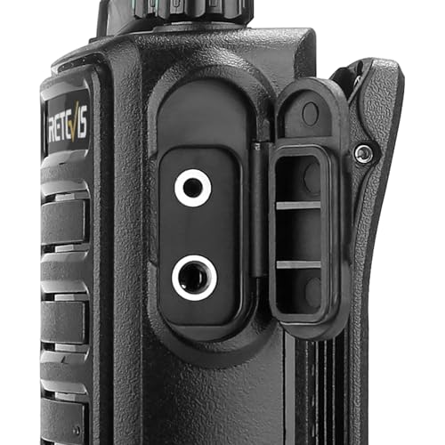 Retevis RB29 2 Way Radio Long Range,Two Way Radios with Waterproof Shoulder Mic,USB Charging Base,Rugged Walkie Talkies Rechargeable for Business Worksite Construction Site Industrial(4 Pack)