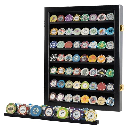 Military Challenge Coin Display Case Wall Frame with Lockable Acrylic Door