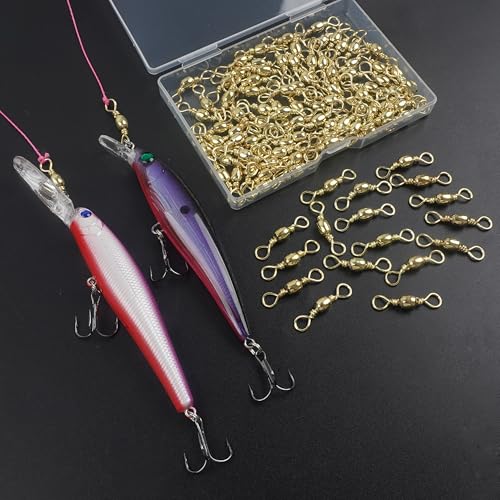 Fishing Barrel Swivels - 50 pcs 10# Rolling Swivel Connector