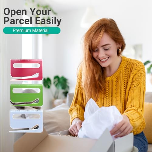 3-in-1 Letter Opener with Built-In Ruler & Magnifier - 3pcs Set B